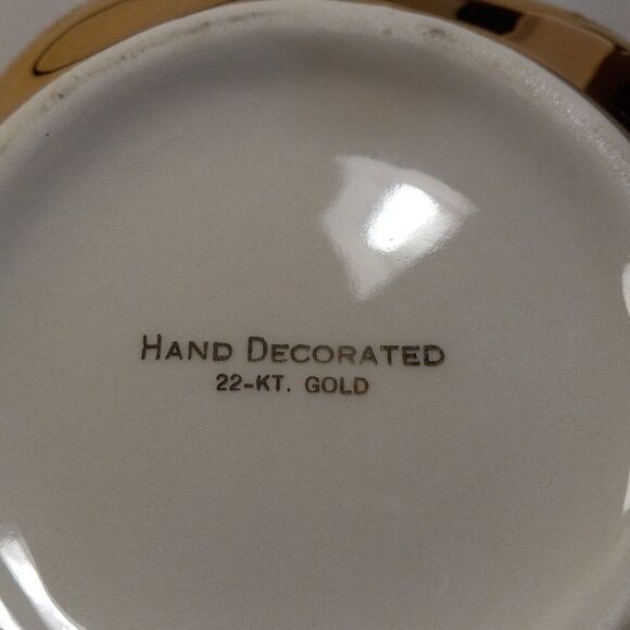 Vintage Elegant Weeping Gold Leaf 22Kt Candy/Trinket Dish - Picture 2 of 5